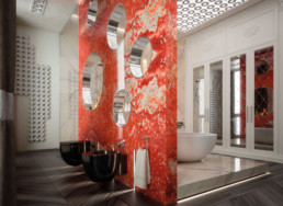 rendering 3D, rendering interni, rendering fotorealistico, rendering bagno, rendering lusso, rendering mobili, rendering vasca